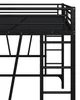 Metall Hochbett Schwarz mit Doppel-Leiter, Stauraum, Produktbild-Vorschau 7