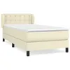 Boxspringbett mit Matratze Creme 100x200 cm Kunstleder Produktbild-Vorschau 1