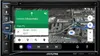A car navigation system displaying a map and route information. Produktbild-Vorschau