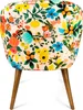 Excelsa Fiori Frida fauteuil polyester et bois 70.5x65x83 Voir les images du produit 5