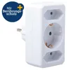 Adaptersteckdose 2 Euro + 1 Schutzkontakt Produktbild-Vorschau 3