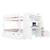 Merax Etagenbett 140x200 cm mit Schreibtisch und Schrank, Produktbild-Vorschau 8