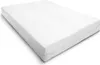 A white mattress shown from a diagonal angle on a white background.