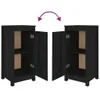 Sideboards 2 Stk. Schwarz 40x35x80 cm Massivholz Kiefer , Produktbild-Vorschau 7