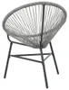 vidaXL Sedia da giardino moon chair in rattan grigio Anteprima dell’immagine prodotto 5