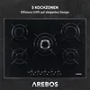 AREBOS plynová varná doska 5 horákov, sklokeramika, plynová Náhľad obrázku produktu 6