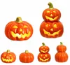 2er-Set Halloween Keramik Kürbis – LED beleuchtet, Produktbild-Vorschau 1