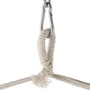 A close-up of a rope and carabiner clip, likely part of a hanging chair or hammock. Podgląd zdjęcia produktu