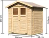 Karibu Gartenhaus Gerätehaus Dahme 2 naturbelassen Produktbild-Vorschau 3