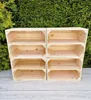 2er Vintage Holzkisten mit Regalbrett - 40x30x24 cm - Produktbild-Vorschau 3