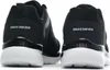 The back view of two black Skechers training shoes with white soles. Anteprima dell’immagine prodotto