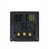The back of a black electrical outlet insert with gold screw terminals. Produktbild-Vorschau