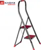 KADAX Escabeau pliable en acier "Oulu", escabeau noir-rouge Voir les images du produit 9