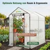 Sekey Gewächshaus Begehbares Foliengewächshaus mit 8 Produktbild-Vorschau 4