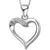 Damen Mädchen Herz Halskette mit Anhänger echt 925 Sterling Produktbild-Vorschau 2