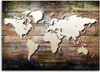 Leinwandbild alte weltkarte 120x80 cm Feeby braun wandbild Produktbild-Vorschau 3