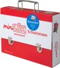 A red and white briefcase-style product box for 'miniLÜK Schulranzen' (school satchel). Voir les images du produit
