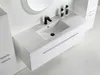 Badmöbel Set 90cm Weiß Hochglanz Keramik Becken runder LED Produktbild-Vorschau 6