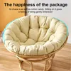 A close-up of a papasan chair cushion with text overlay. Produktbild-Vorschau