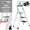 Trittleiter 3-stufig klappbar 150 kg Anti-Rutsch Produktbild-Vorschau 5