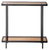 CALICOSY - Console avec deux plateaux en verre fumé L80 cm Voir les images du produit 1