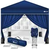 tillvex Pavillon 3x3m Blau - mit 4 Seitenteilen wasserdicht Produktbild-Vorschau 1