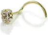 Gallay nose screw piercing 3mm cubic zirconia 14k Gold Produktbild-Vorschau 1