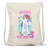 Bäääm Ich Bin 3 Turnbeutel Gymsack Einhorn 3. Geburtstag Produktbild-Vorschau 3