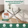COSTWAY Tavolino in vetro temperato, tavolino con gambe in Anteprima dell’immagine prodotto 5