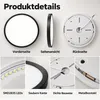 48W 50CM Led stropní světlo černé stmívatelné 3 barevné Náhled obrázku produktu 9