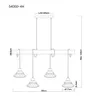 A technical drawing of a pendant light fixture with dimensions indicated. Náhled obrázku produktu