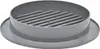 A gray round vent cover with a grid pattern. Anteprima dell’immagine prodotto