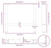 vidaXL Gambe del tavolino nero 2 pezzi 60x(42-43) cm Anteprima dell’immagine prodotto 7