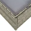 vidaXL Sonnenliege mit Auflage Grau Poly Rattan Produktbild-Vorschau 9