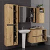 A bathroom vanity set with a sink and cabinets. Podgląd zdjęcia produktu