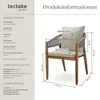 tectake® Gartenstuhl 2er-Set, 59x58x76,5 cm, massives Produktbild-Vorschau 5
