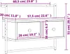 vidaXL TV-Wandschrank Braun Eiche 60,5x30x51 cm Produktbild-Vorschau 8
