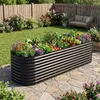 Jardinière surélevée en acier ovale M 240 x 80 x 80 Voir les images du produit 2