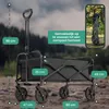 Avalo Bolderkar - Opvouwbaar - Tot 90KG - 80x47x49 CM - 80L Productafbeelding-voorbeeld 6