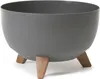 Květináč kulatá mísa na nožičkách 47 cm Antracitová Náhled obrázku produktu 1