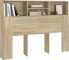 Testiera con ripiani in rovere Sonoma 140x19x103,5 cm Anteprima dell’immagine prodotto 4
