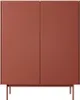 Kommode COLOR ROT 97 cm mit 2 Türen Sideboard Metallbeine Produktbild-Vorschau 3