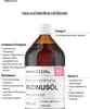 A bottle of castor oil with descriptive text and labels. Produktbild-Vorschau
