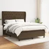 vidaXL Boxspringbett mit Matratze Dunkelbraun 140x190 cm Produktbild-Vorschau 9