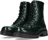 A pair of shiny green lace-up boots. Produktbild-Vorschau