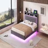 Polsterbett 140x200cm mit USB Steckdose und LED Produktbild-Vorschau 7
