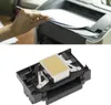A collage showing a hand placing paper into a printer and a close-up of a printer print head. Produktbild-Vorschau