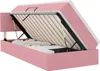 Bett mit Stauraum und LED mit Matratze Rosa 100 x 200 cm Produktbild-Vorschau 1