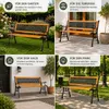 SEVICO Gartenbank Parkbank Bank Sitzbank Terrasse Balkon Produktbild-Vorschau 3