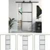 The Living Store Schiebetür Schwarz 76x205 cm Hartglas und Produktbild-Vorschau 1